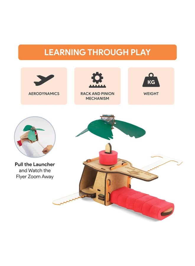 سمارتيفيتي لعبة طائرة بمروحة تروس من سمارتيفيتي، لعبة تعليمية ممتعة للأطفال من 6 إلى 14 عامًا، لعبة بناء تفاعلية، هدية مثالية للأولاد والبنات، مشروع تعليمي في العلوم والهندسة، صنع في الهند - Image 4